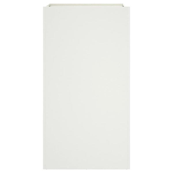 Weißer Blumenkasten Eusebie 42x38x75cm (kaltgewalzter Stahl)