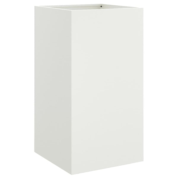 Weißer Blumenkasten Eusebie 42x38x75cm (kaltgewalzter Stahl)