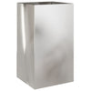 Silberner Blumenkasten Eusebie 42x38x75cm (Edelstahl)