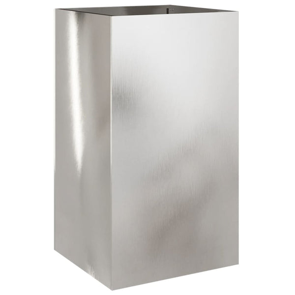 Silberner Blumenkasten Eusebie 42x38x75cm (Edelstahl)