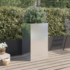 Silberner Blumenkasten Eusebie 42x38x75cm (Edelstahl)