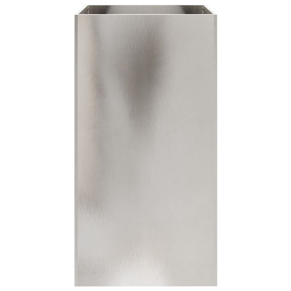 Silberner Blumenkasten Eusebie 42x38x75cm (Edelstahl)