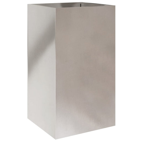 Silberner Blumenkasten Eusebie 42x38x75cm (Edelstahl)
