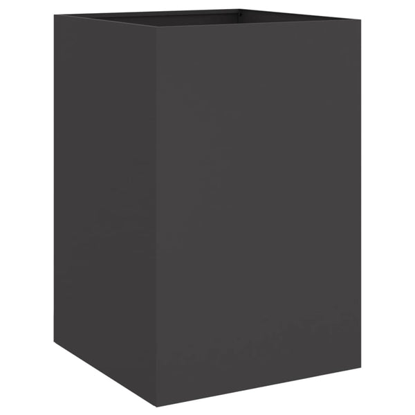 Schwarzer Blumenkasten Eusebie 52x48x75cm (kaltgewalzter Stahl)