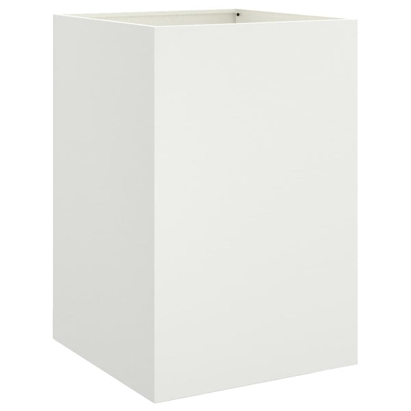 Weißer Blumenkasten Eusebie 52x48x75cm (kaltgewalzter Stahl)