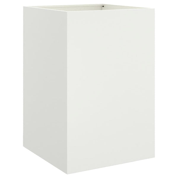 Weißer Blumenkasten Eusebie 52x48x75cm (kaltgewalzter Stahl)
