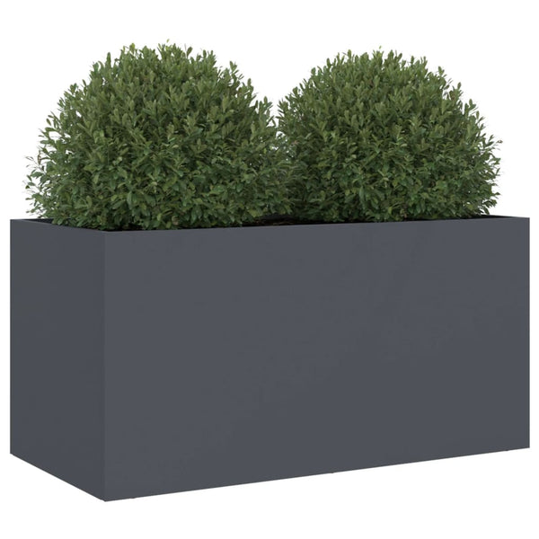 Blumenkasten Eusebie Anthrazit 62x30x29cm (kaltgewalzter Stahl)