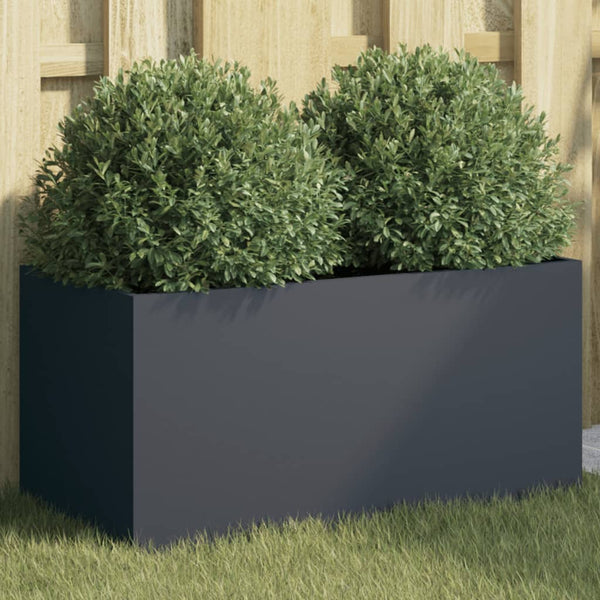 Blumenkasten Eusebie Anthrazit 62x30x29cm (kaltgewalzter Stahl)