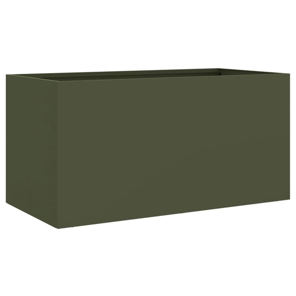 Blumenkasten olivegrün Eusebie 62x30x29cm (kaltgewalzter Stahl)