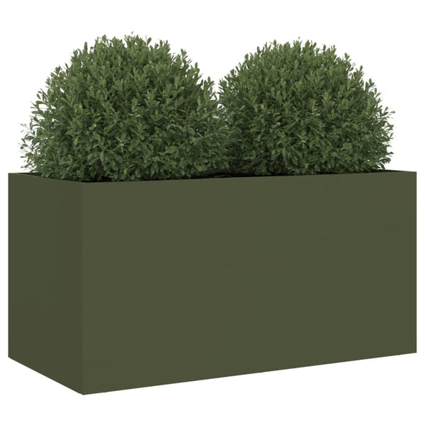 Blumenkasten olivegrün Eusebie 62x30x29cm (kaltgewalzter Stahl)