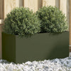 Blumenkasten olivegrün Eusebie 62x30x29cm (kaltgewalzter Stahl)