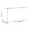 Blumenkasten Eusebie Silber 62x30x29cm (verzinkter Stahl)