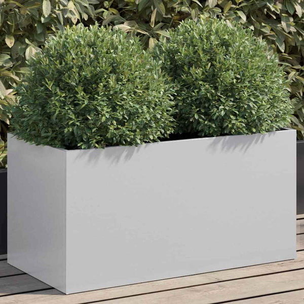 Blumenkasten Eusebie Silber 62x30x29cm (verzinkter Stahl)