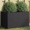 Schwarzer Blumenkasten Eusebie 62x40x39cm (kaltgewalzter Stahl)
