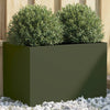Olivgrüner Blumenkasten Eusebie 62x40x39cm (kaltgewalzter Stahl)