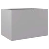 Silberner Blumenkasten Eusebie 62x40x39cm (verzinkter Stahl)
