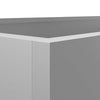 Silberner Blumenkasten Eusebie 62x40x39cm (verzinkter Stahl)