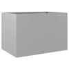 Silberner Blumenkasten Eusebie 62x47x46cm (verzinkter Stahl)