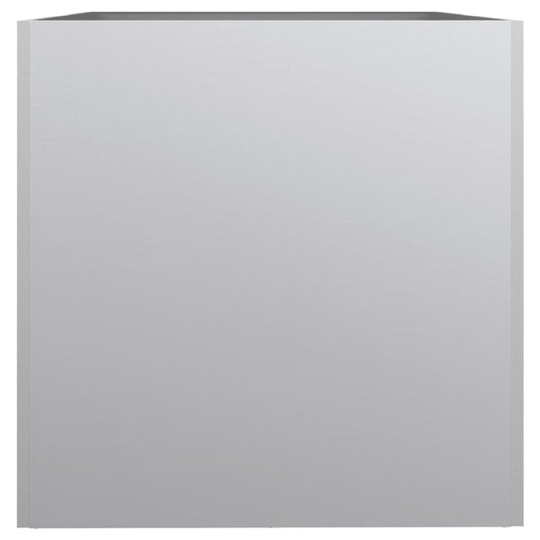 Silberner Blumenkasten Eusebie 62x47x46cm (verzinkter Stahl)