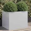 Silberner Blumenkasten Eusebie 62x47x46cm (verzinkter Stahl)