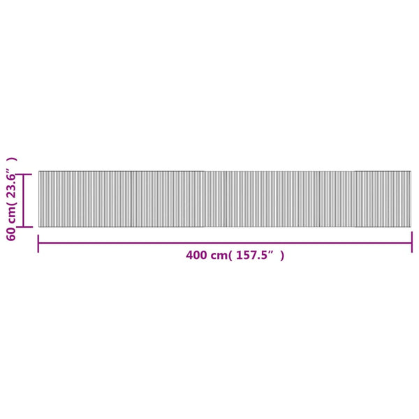 Brauner Teppich Rechteck Tatian 60x400cm (Bambus)