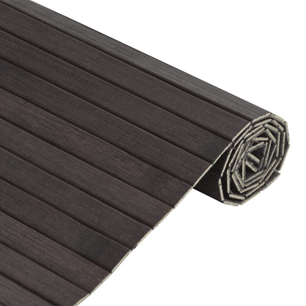 Dunkelbrauner Teppich rechteckig Tatian 60x400cm (Bambus)