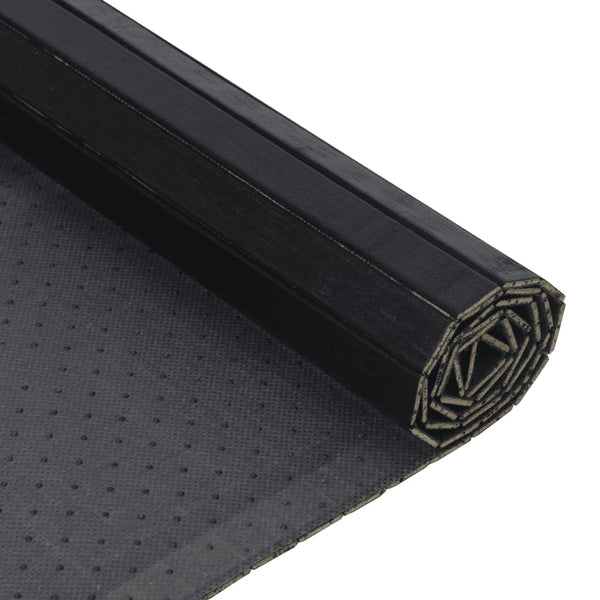 Schwarzer Teppich rechteckig Tatian 60x500cm (Bambus)