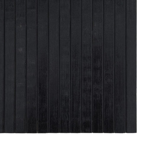 Schwarzer Teppich rechteckig Tatian 60x500cm (Bambus)