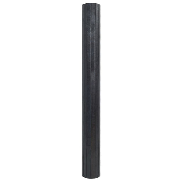 Grauer rechteckiger Teppich Tatian 60x500cm (Bambus)