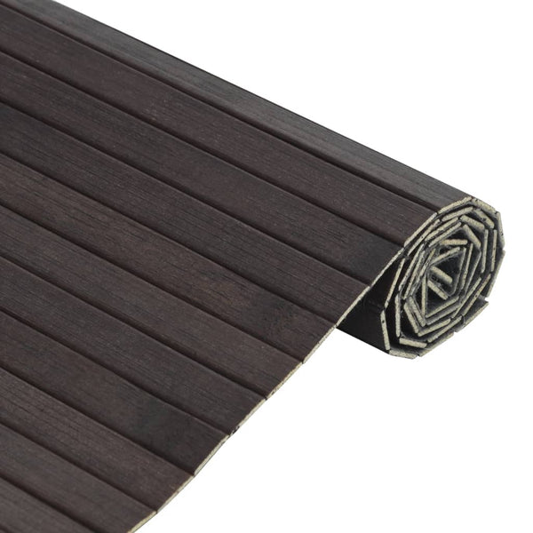Dunkelbrauner Teppich Rechteck Tatian 60x500cm (Bambus)