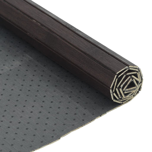 Dunkelbrauner Teppich Rechteck Tatian 60x500cm (Bambus)