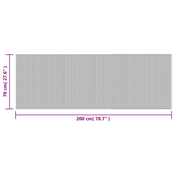 Brauner Teppich Rechteck Tatian 70x200cm (Bambus)