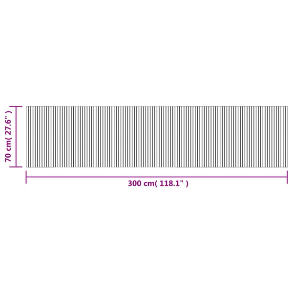 Heller Naturteppich rechteckig Tatian 70x300cm (Bambus)