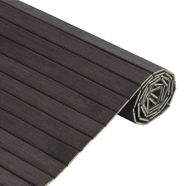 Dunkelbrauner Teppich Rechteck Tatian 70x500cm (Bambus)