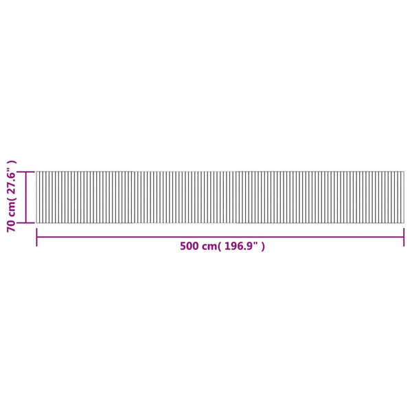 Dunkelbrauner Teppich Rechteck Tatian 70x500cm (Bambus)
