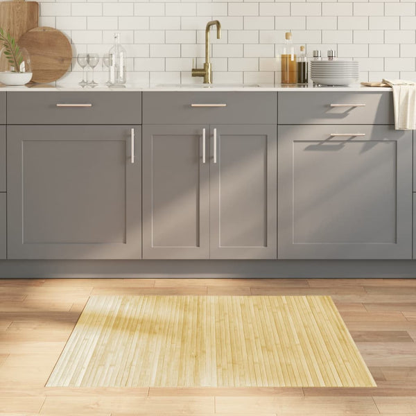 Heller Naturteppich rechteckig Tatian 80x100cm (Bambus)