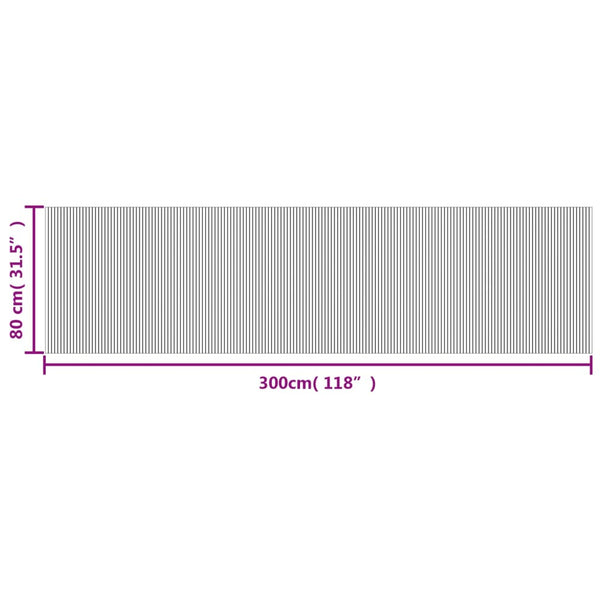 Rechteckiger Teppich Tatiana 80x300cm (Bambus), braun