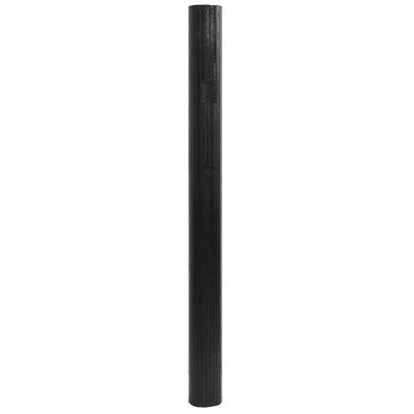 Schwarzer Teppich rechteckig Tatian 80x500cm (Bambus)