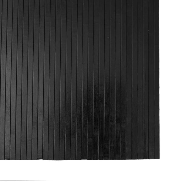 Schwarzer Teppich rechteckig Tatian 80x500cm (Bambus)