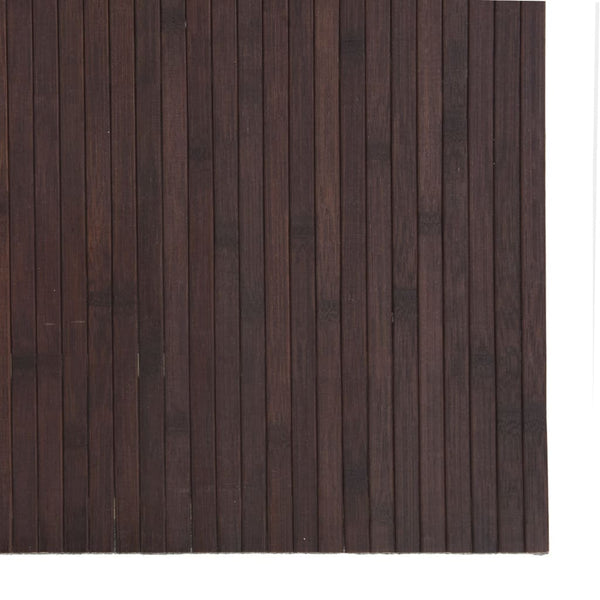 Dunkelbrauner Teppich Rechteck Tatian 80x500cm (Bambus)