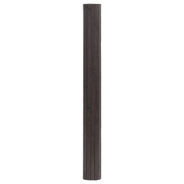 Dunkelbrauner Teppich Rechteck Tatian 100x200cm (Bambus)