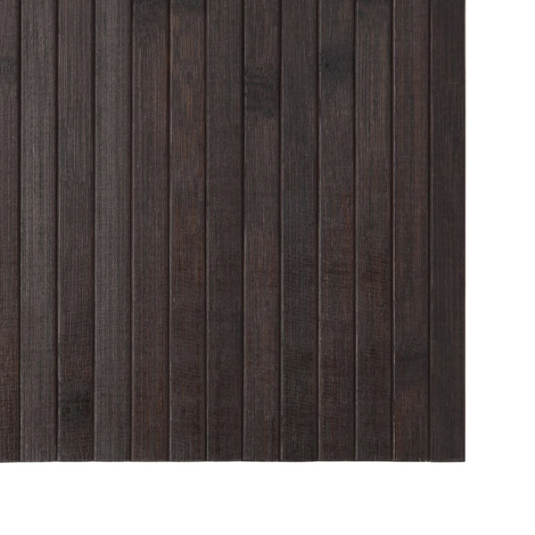 Dunkelbrauner Teppich Rechteck Tatian 100x200cm (Bambus)