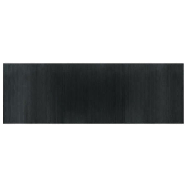 Grauer Teppich Rechteck Tatian 100x300cm (Bambus)