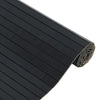 Schwarzer Teppich, rechteckig, Tatian, 100x500cm (Bambus)