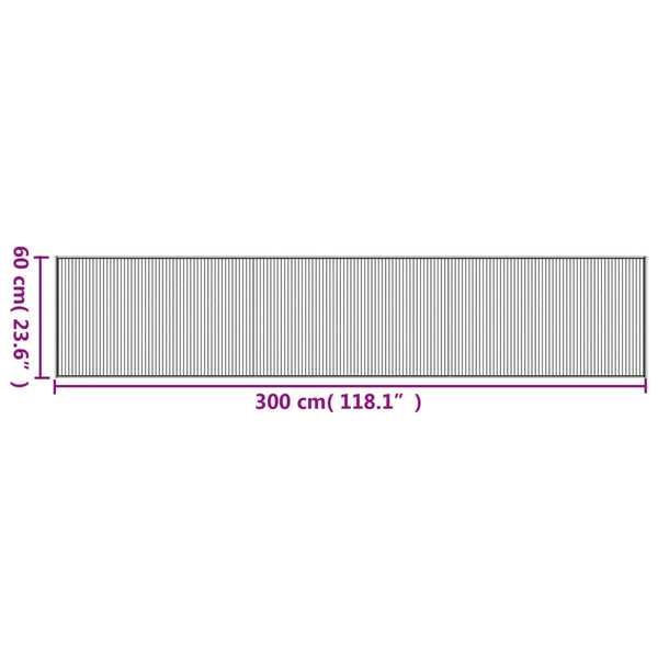 Heller Naturteppich rechteckig Gemaladin 60x300cm (Bambus)