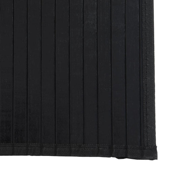 Schwarzer rechteckiger Teppich Gemaladin 60x500cm (Bambus)