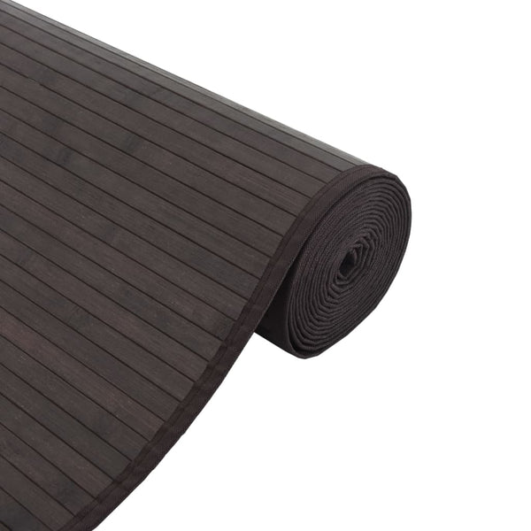 Dunkelbrauner Teppich Rechteck Gemaladin 60x500cm (Bambus)