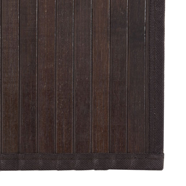 Dunkelbrauner Teppich Rechteck Gemaladin 60x500cm (Bambus)