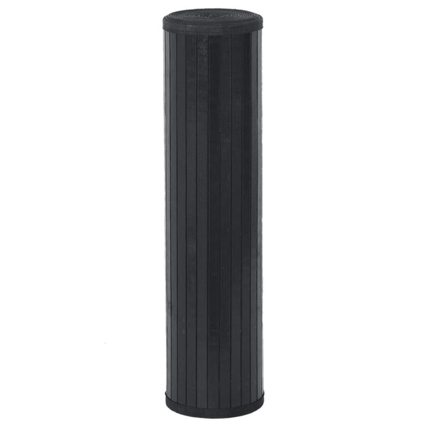 Schwarzer rechteckiger Teppich Gemaladin 70x300cm (Bambus)