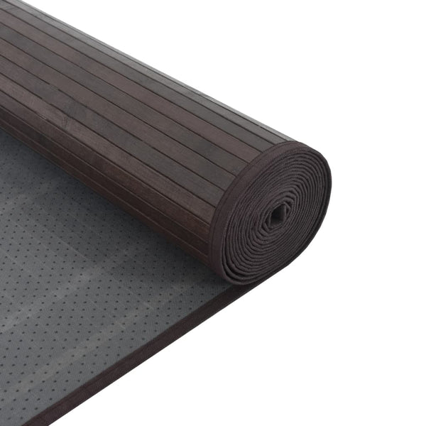 Tummanruskea matto suorakaide Gemaladin 70x400cm (bambu)